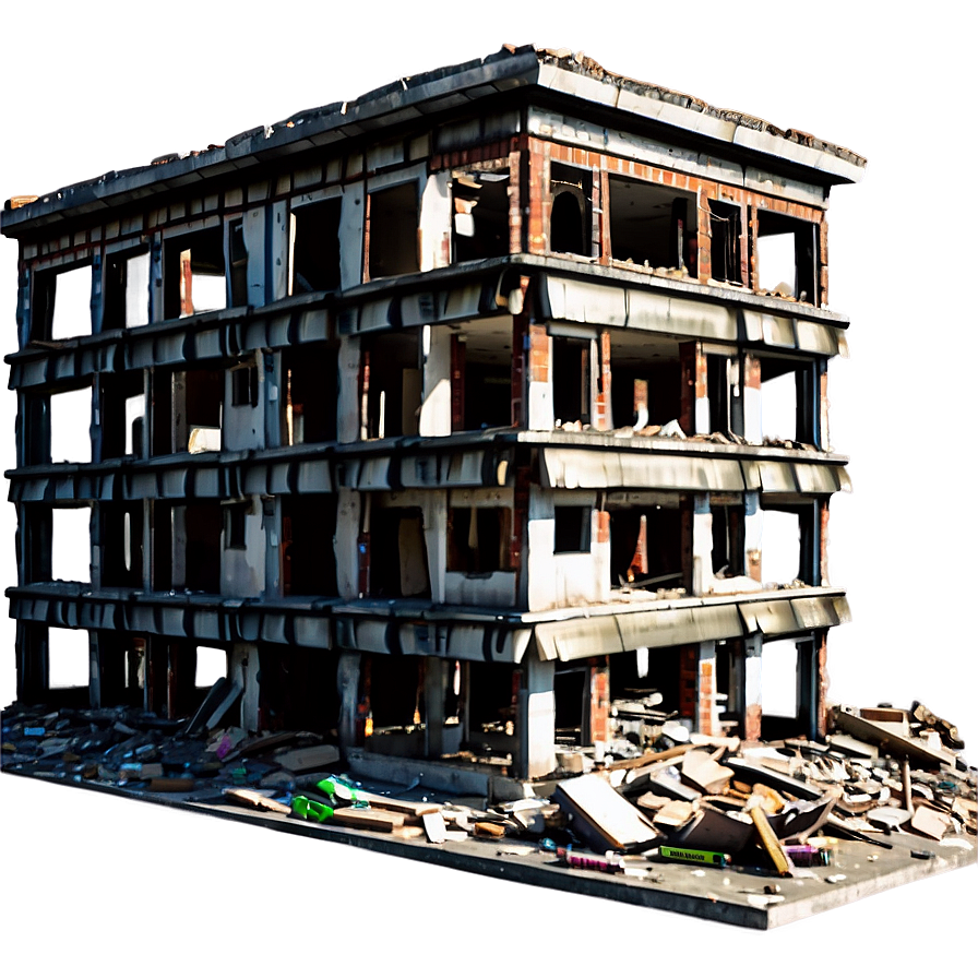 Earthquake-ruined Building Png Mpd PNG Image