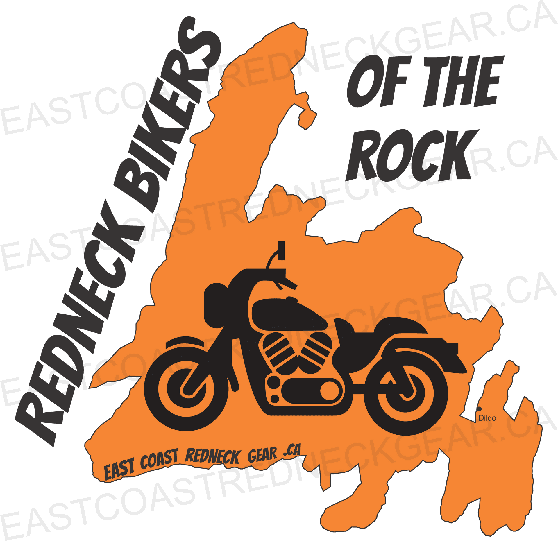 East Coast Redneck Biker Gear Graphic PNG Image