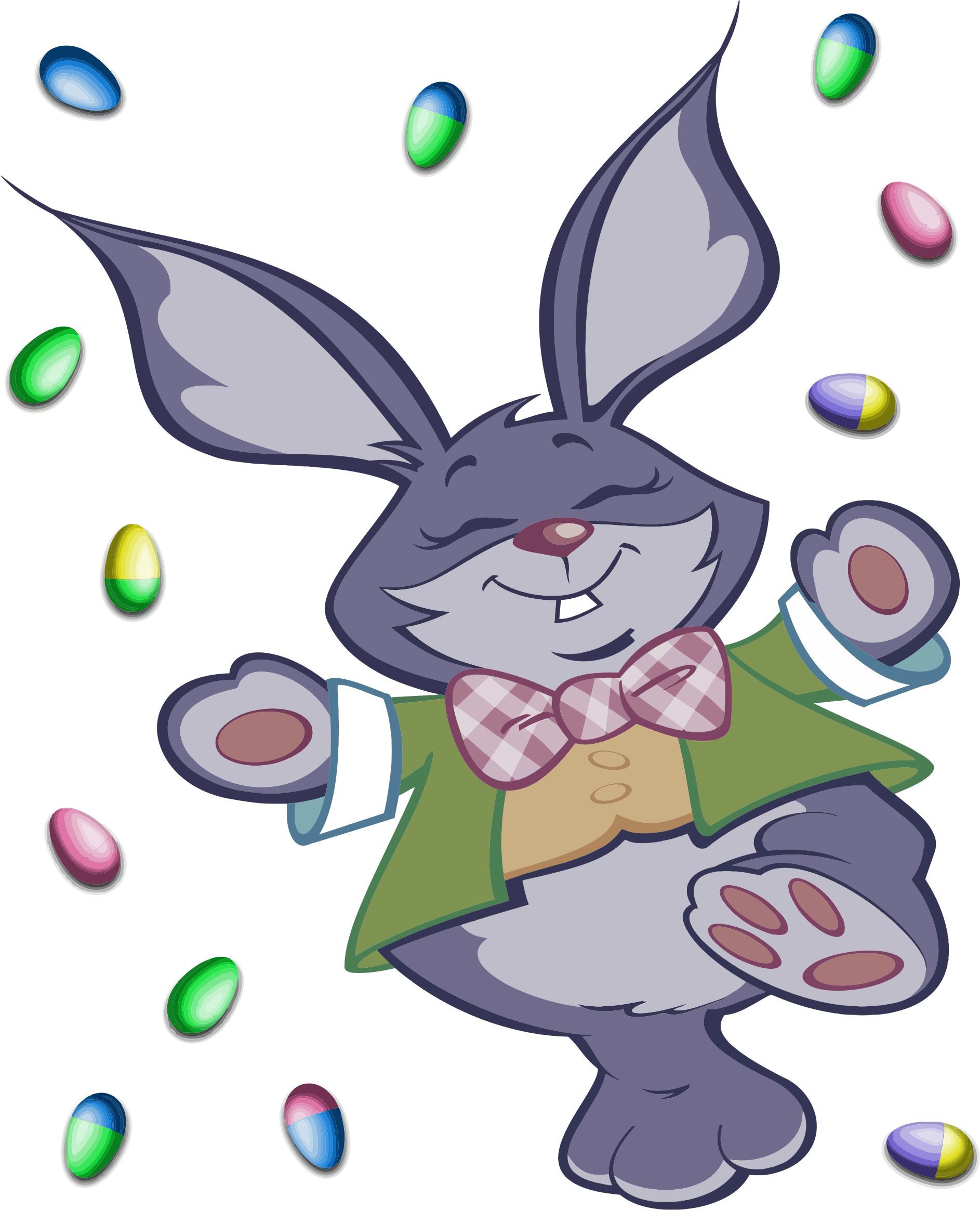 Easter Bunny Celebration PNG Image