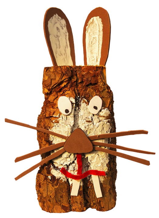 Easter Bunny Cork Art PNG Image