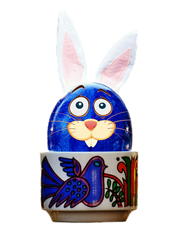 Easter Bunny Egg Art PNG Image