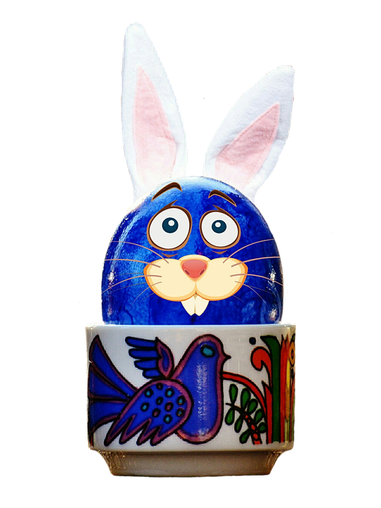 Easter Bunny Eggin Cup PNG Image