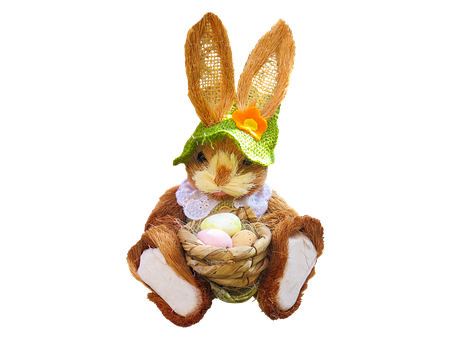 Easter Bunnywith Eggs PNG Image