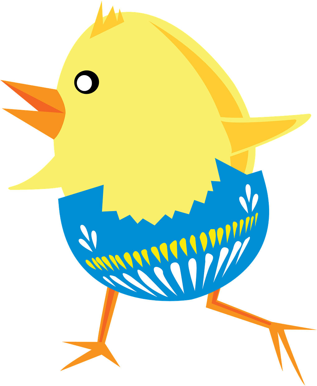 Easter Chick Cartoon PNG Image