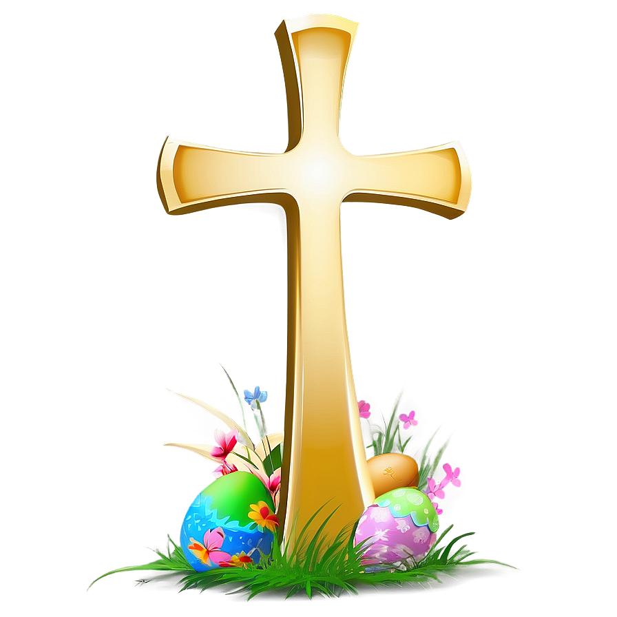 Easter Cross Religious Png Drt96 PNG Image