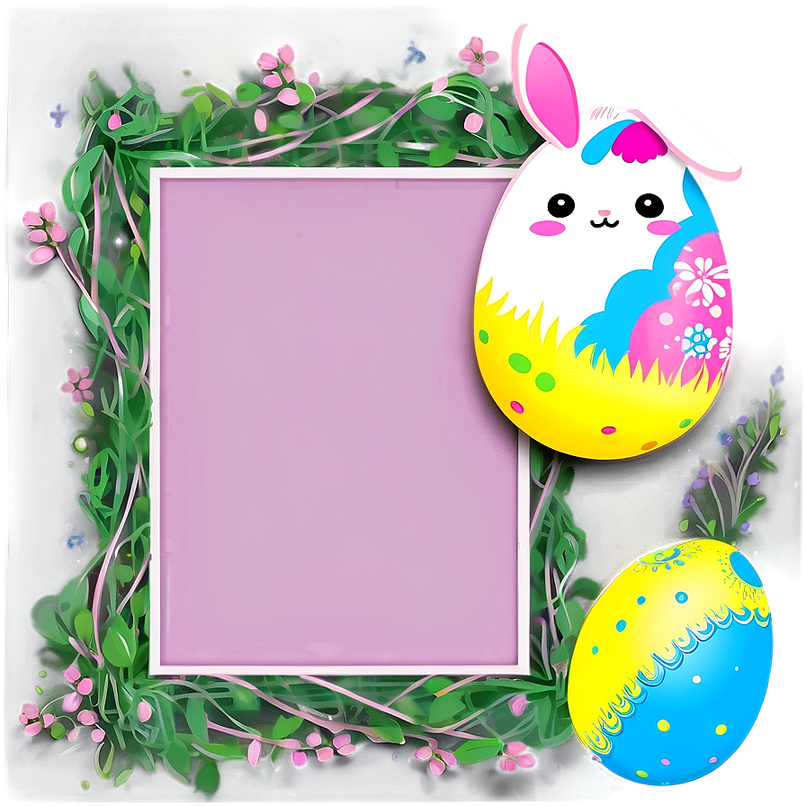 Easter Cute Frame Png 06262024 PNG Image