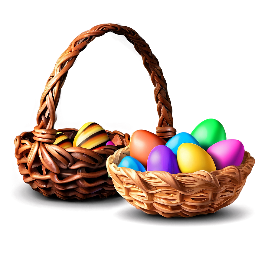 Easter Egg Basket Png Cdb PNG Image