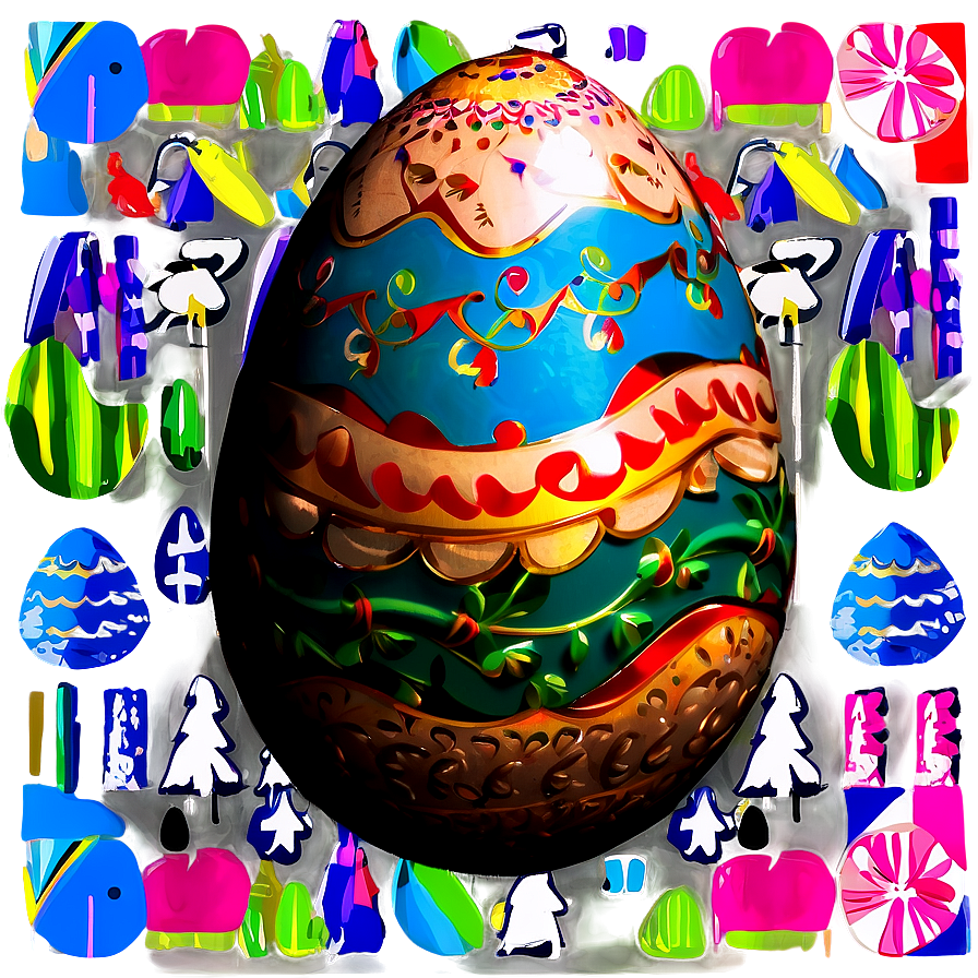 Easter Egg Border Png Tik10 PNG Image