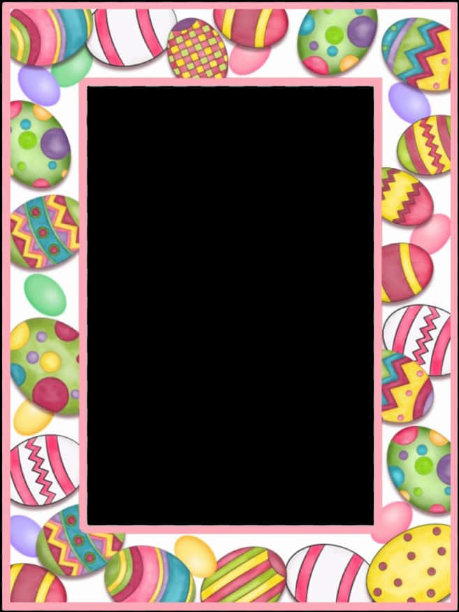 Easter Egg Frame Template PNG Image