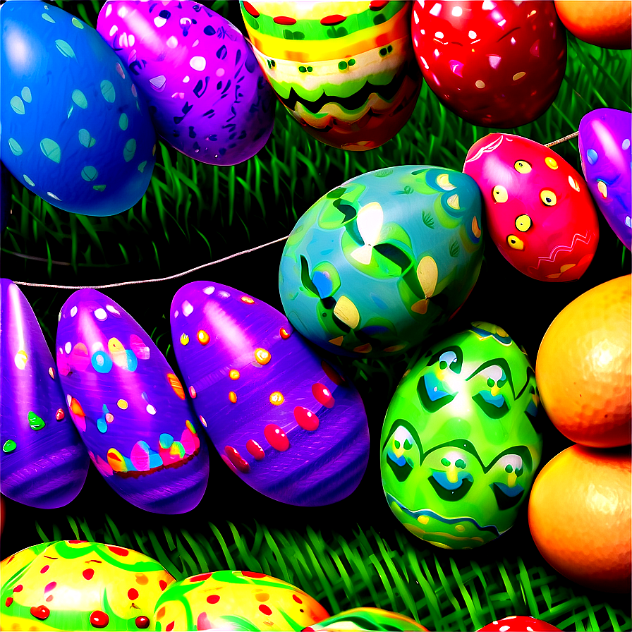 Easter Egg Garland Png 05252024 PNG Image