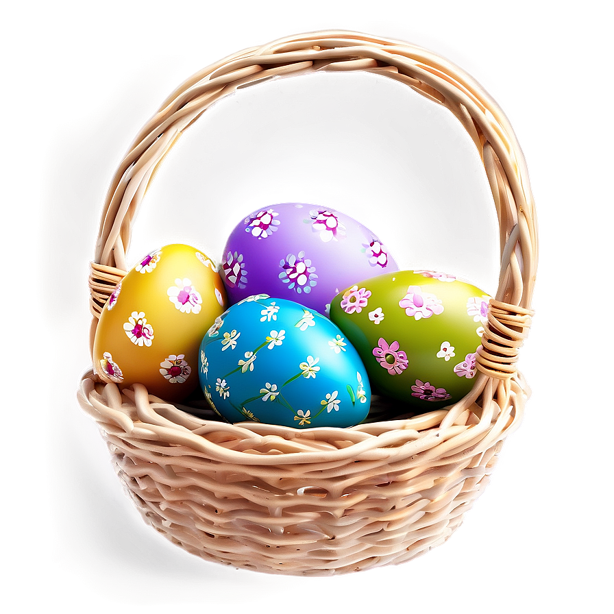 Easter Egg In Basket Png 19 PNG Image