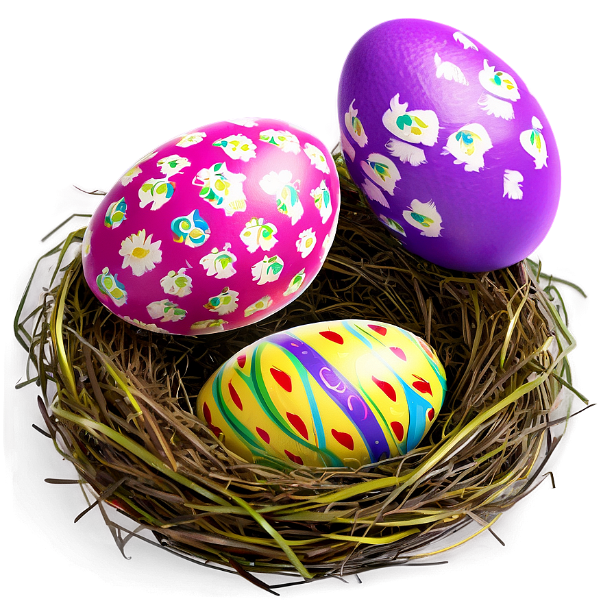 Easter Egg Nest Png Hor62 PNG Image