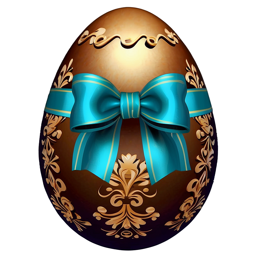 Easter Egg With Bow Png 05252024 PNG Image