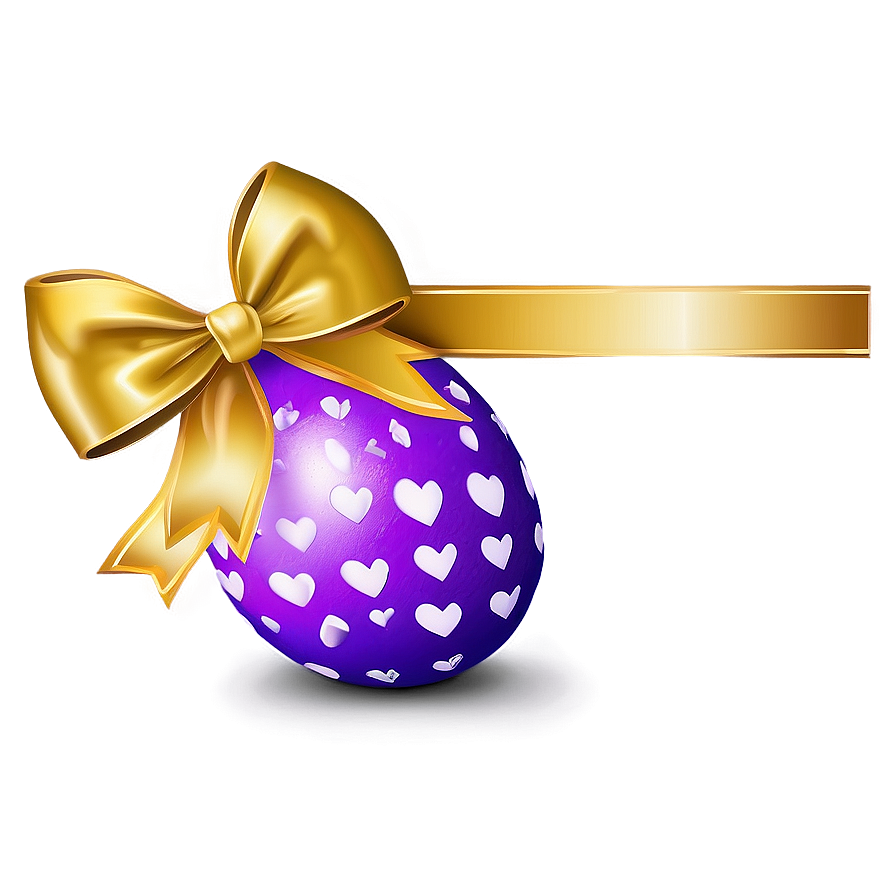 Easter Egg With Bow Png Wqu83 PNG Image