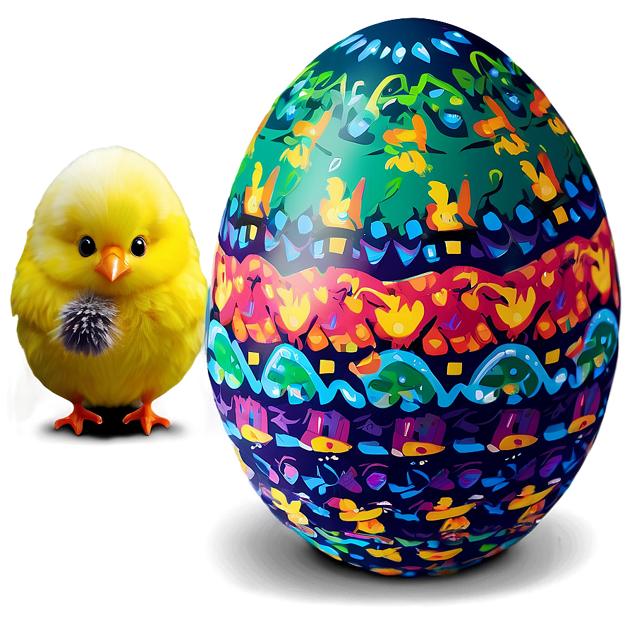 Easter Egg With Chicks Png 05252024 PNG Image