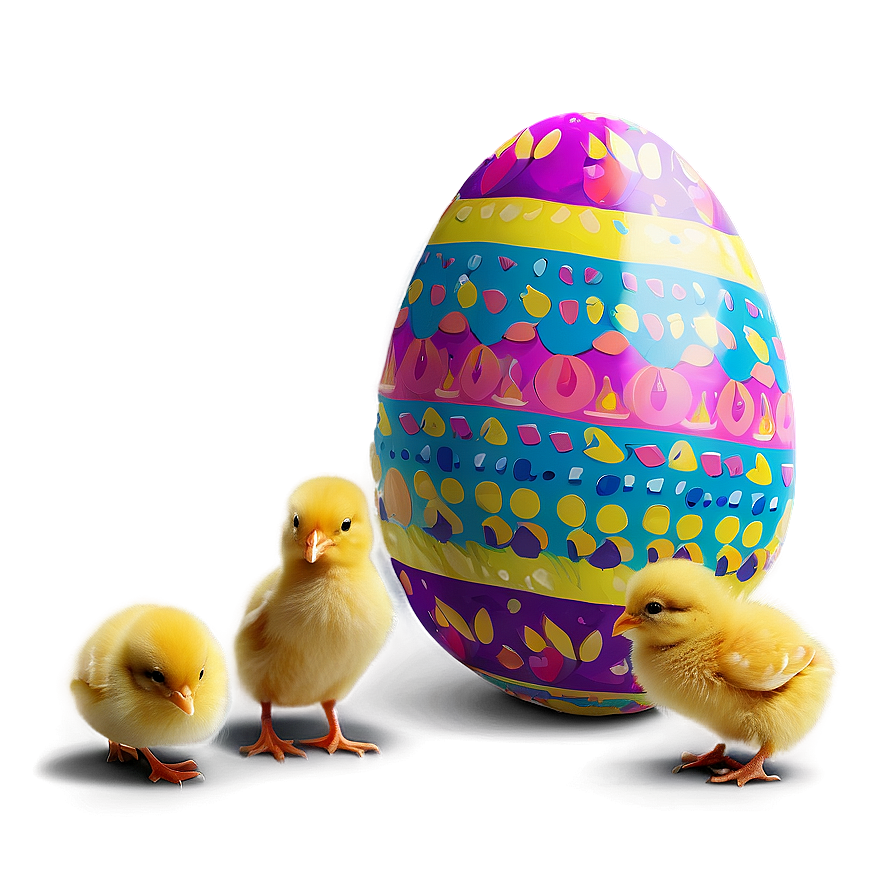 Easter Egg With Chicks Png Mbj PNG Image