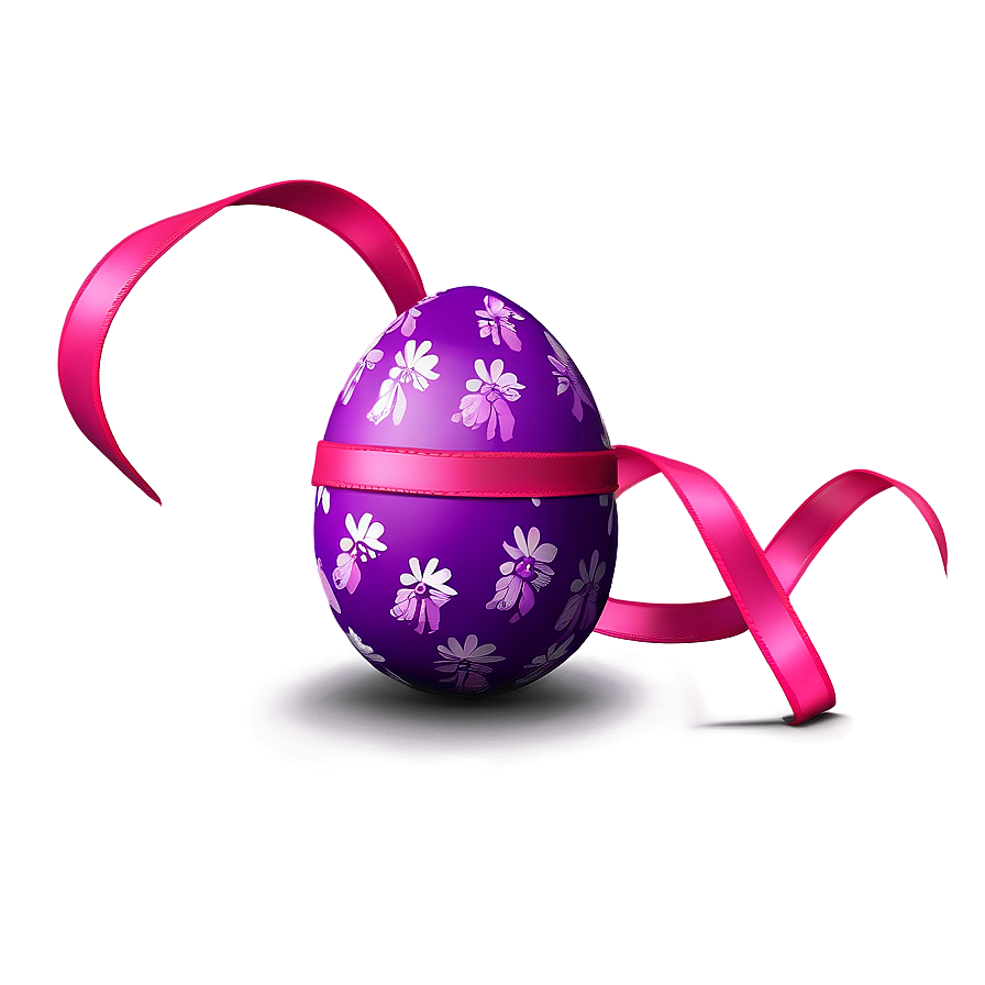 Easter Egg With Ribbon Png 05252024 PNG Image