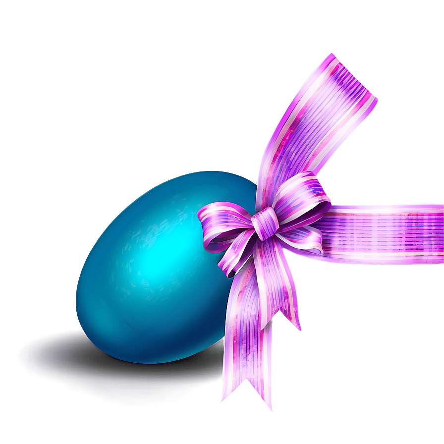 Easter Egg With Ribbon Png Nwb PNG Image