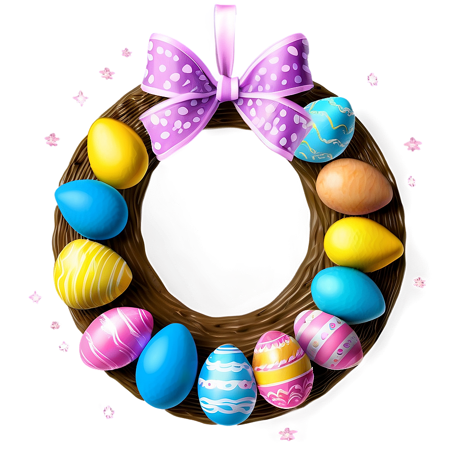 Easter Egg Wreath Png Kun PNG Image