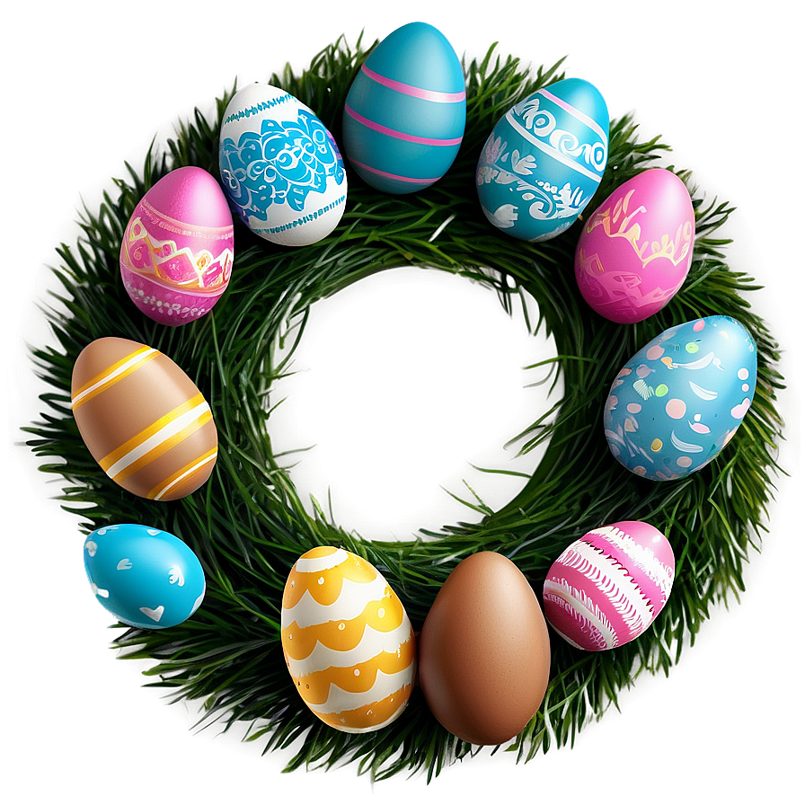 Easter Egg Wreath Png Opr56 PNG Image