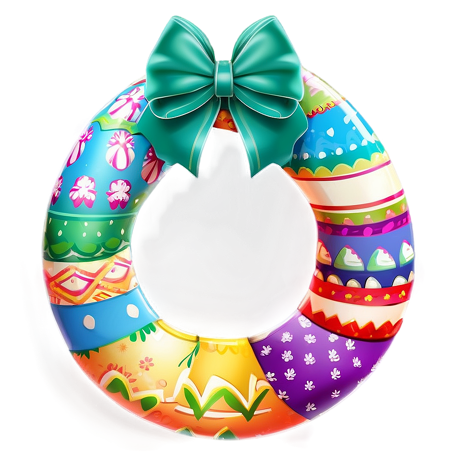 Easter Egg Wreath Png Upm PNG Image