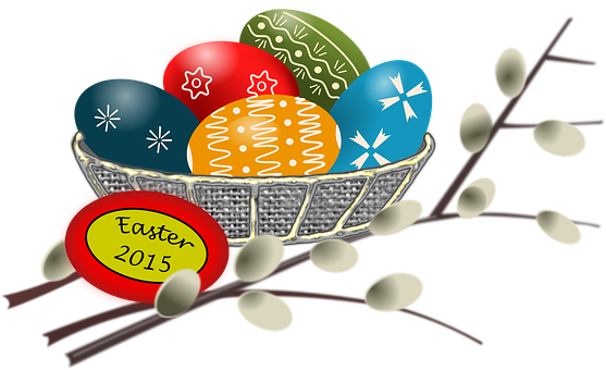 Easter Eggsin Basket2015 PNG Image