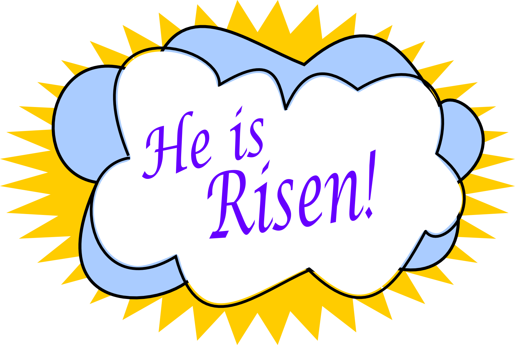 Easter He Is Risen Graphic PNG Image