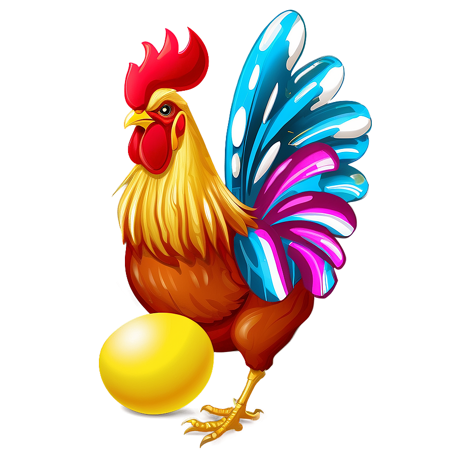 Easter Rooster Clipart Png Sov47 PNG Image