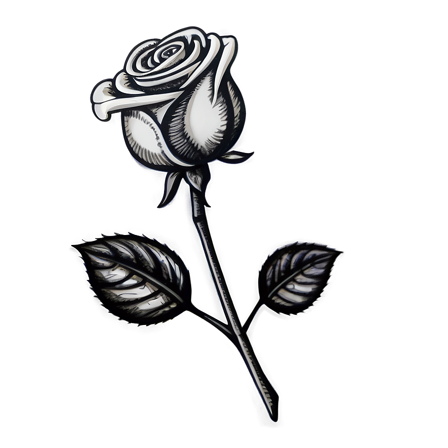 Easy Rose Sketch Png 35 PNG Image