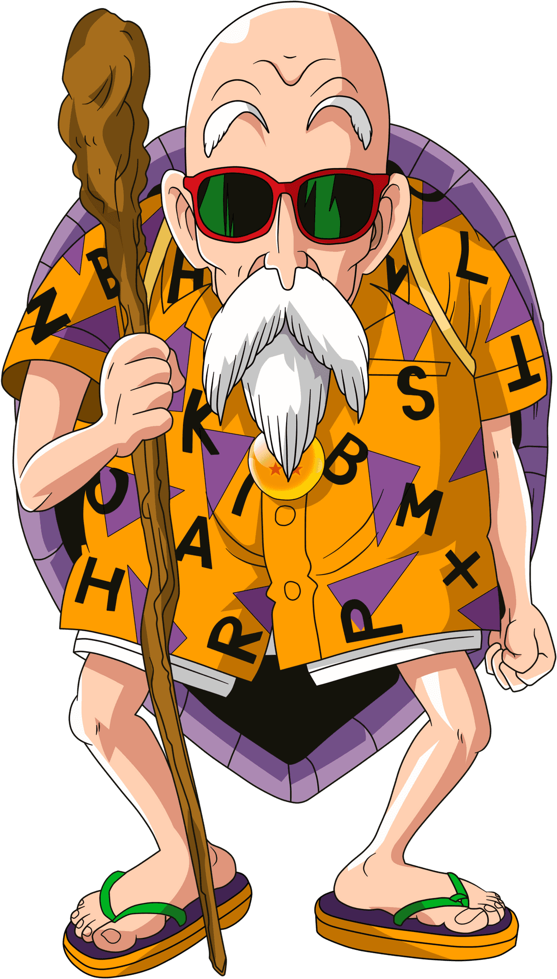 Eccentric Old Man Cartoon Character PNG Image