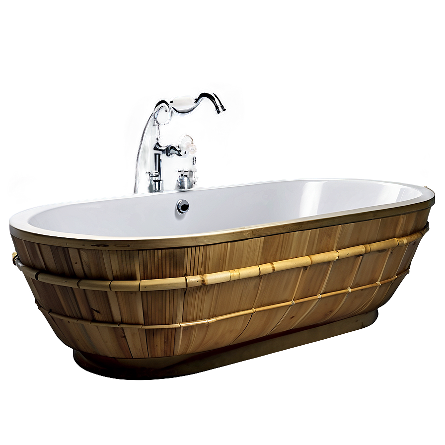 Eco-friendly Bamboo Bath Tub Png Wns PNG Image