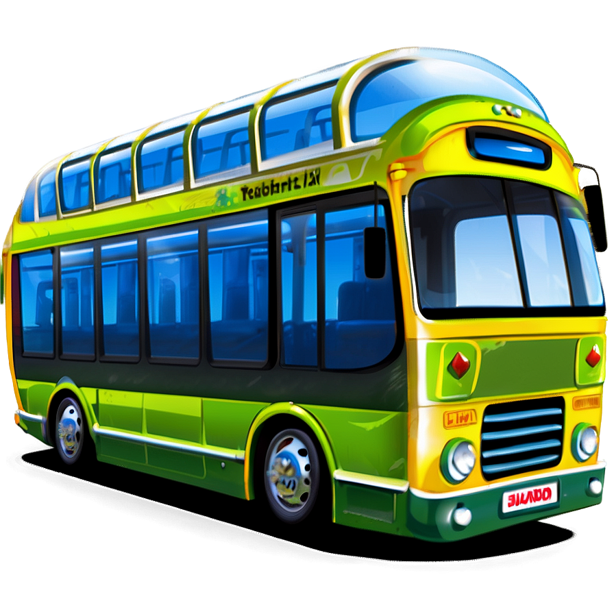 Eco-friendly Cartoon Bus Png Tvo PNG Image