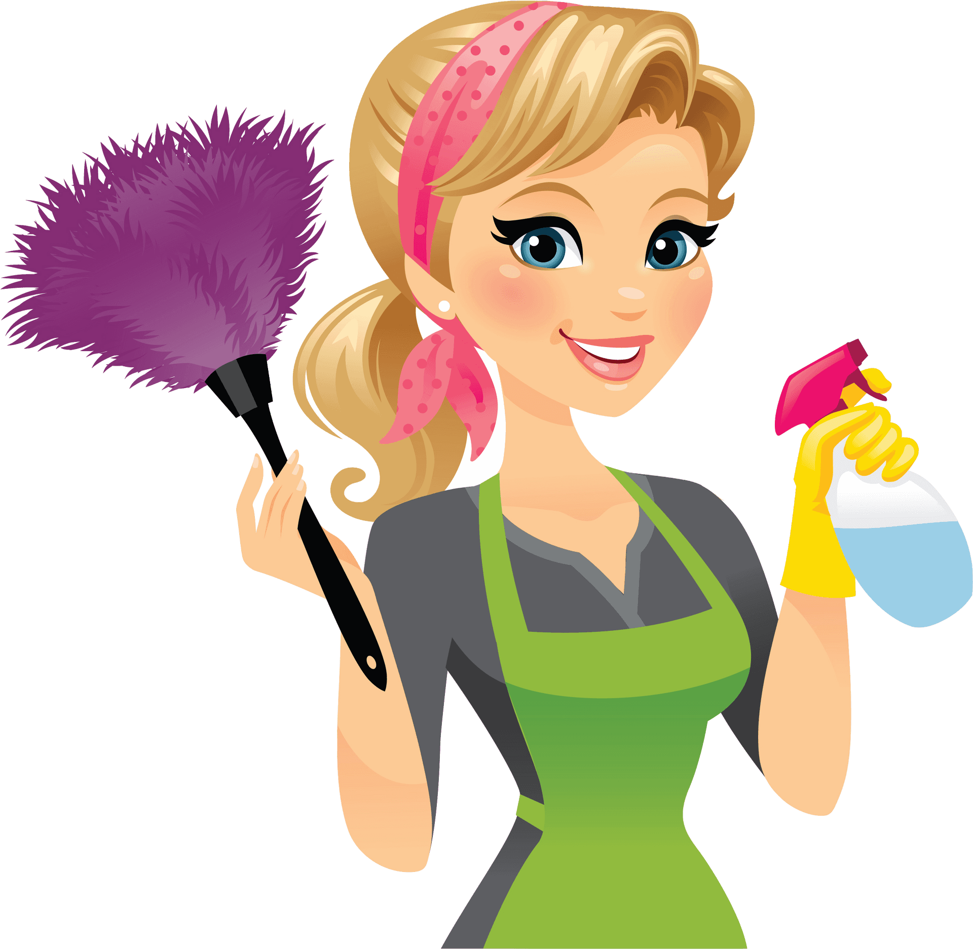 Eco Friendly Cleaning Cartoon PNG Image