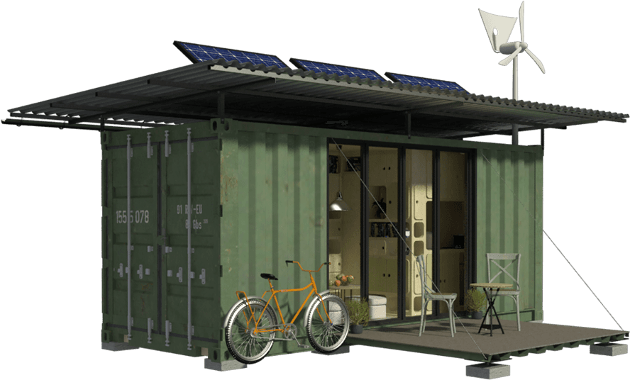 Eco Friendly Container Home PNG Image