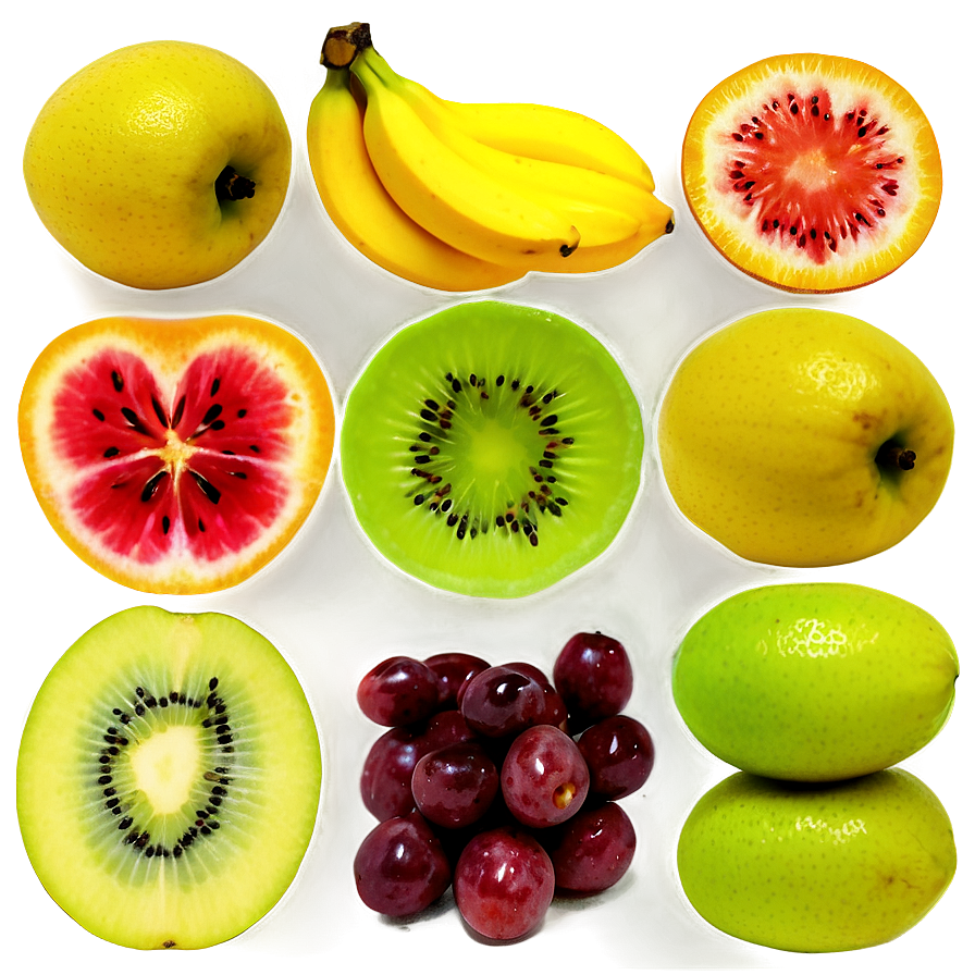 Eco-friendly Fruit Set Png Iap PNG Image