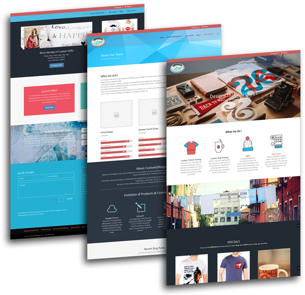 Ecommerce Website Design Showcase PNG Image