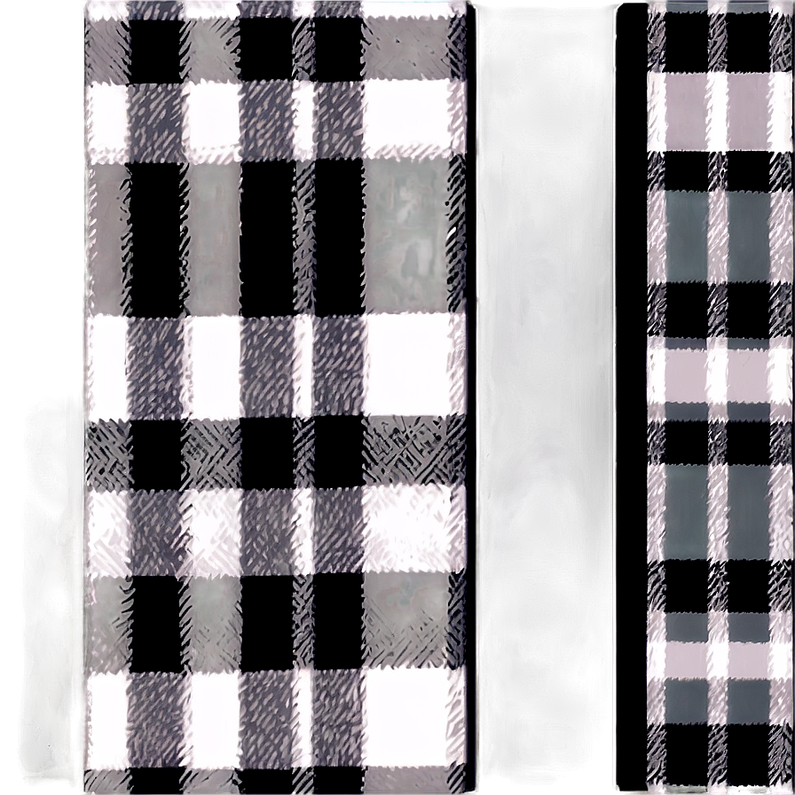 Edgy Black And White Plaid Png 15 PNG Image