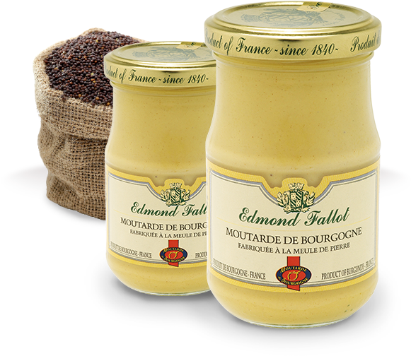 Edmond Fallot Burgundy Mustard Jars PNG Image