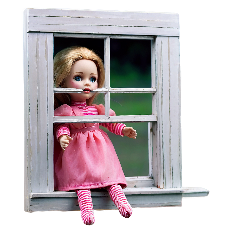 Eerie Doll In Window Png Chy85 PNG Image