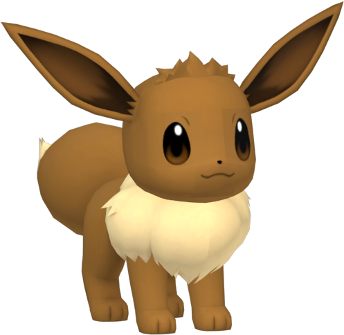 Eevee Pokemon Character3 D Model PNG Image