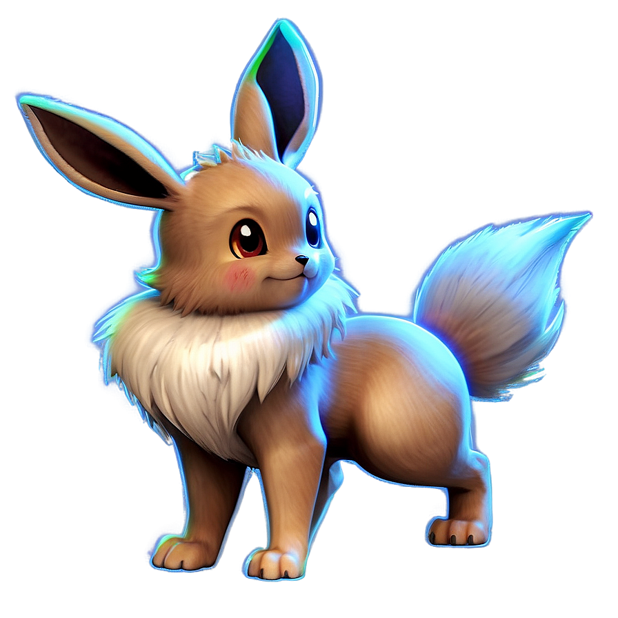 Eevee Trainer Battle Pose Png Ona PNG Image