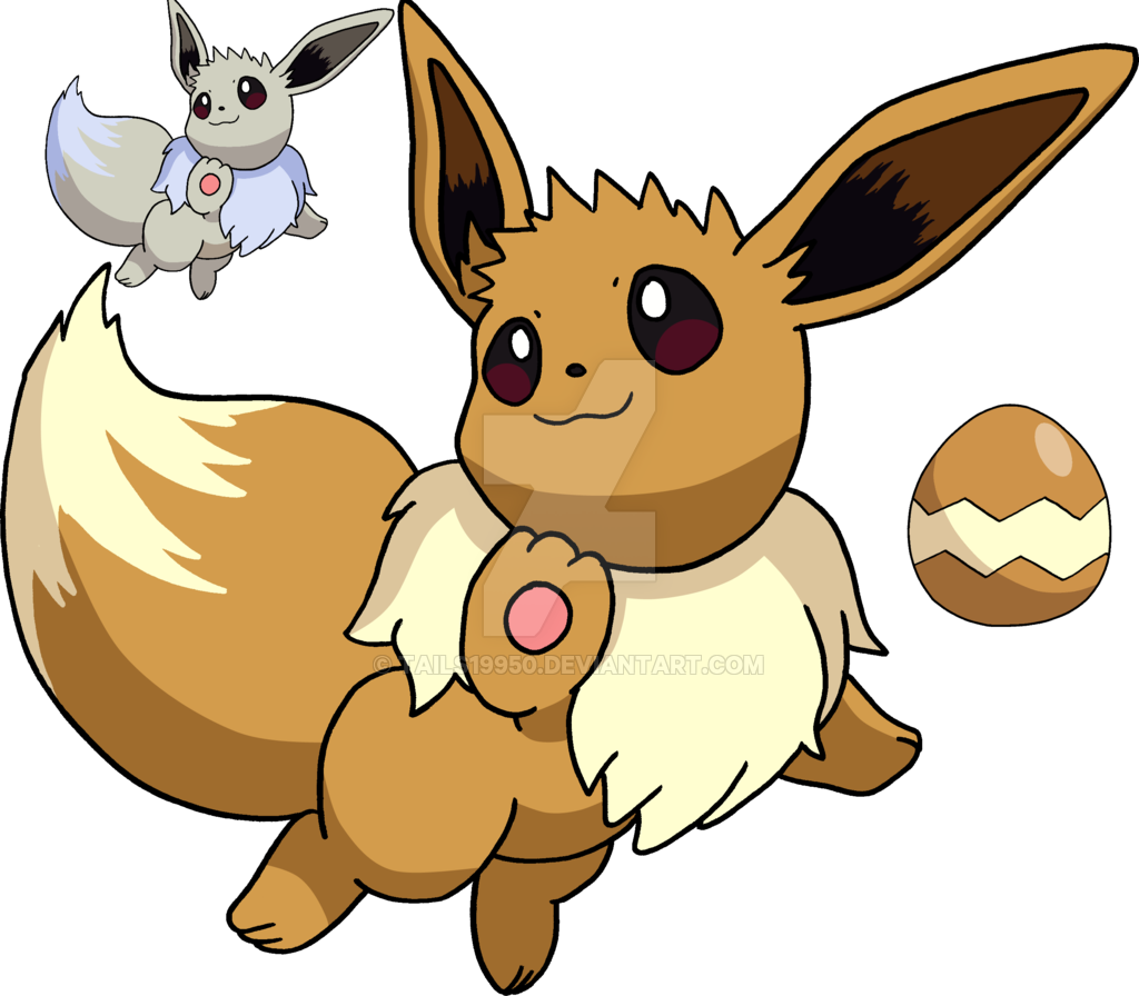 Eeveeand Evolution Pokemon Art PNG Image