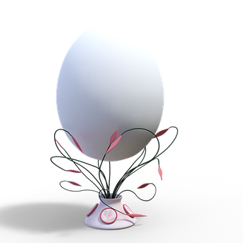 Eggand Plant Artwork PNG Image