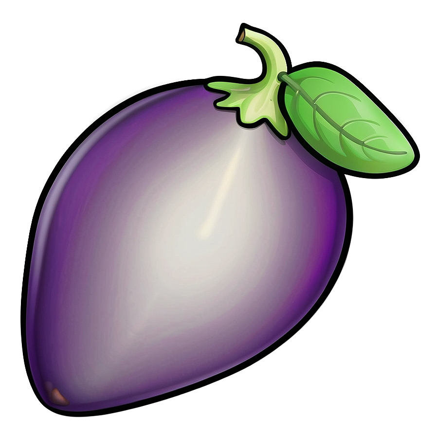 Eggplant Emoji Art Png Rqa PNG Image