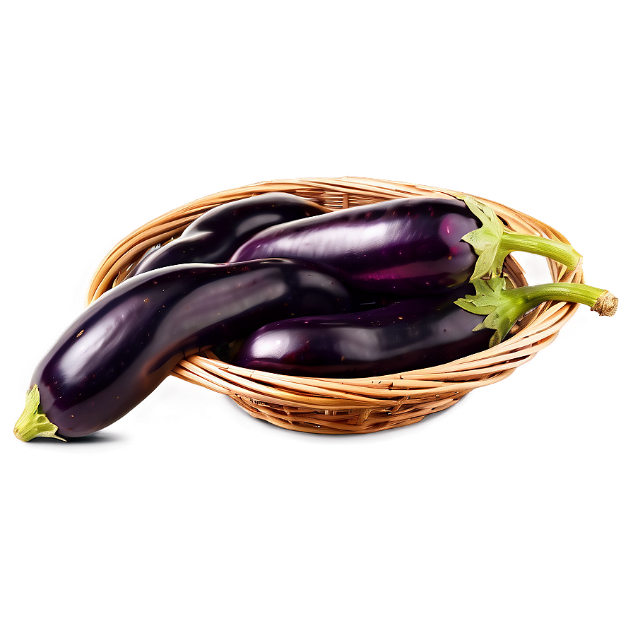 Eggplant In Basket Png Wnh55 PNG Image