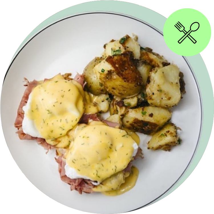 Eggs Benedictwith Potatoes PNG Image