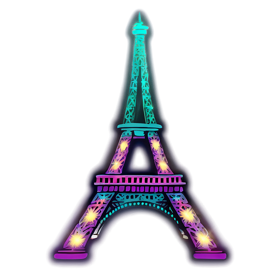 Eiffel Tower Christmas Lights Png 28 PNG Image