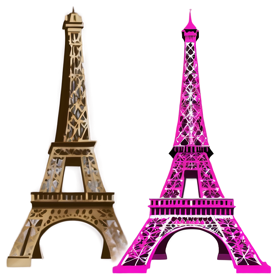 Eiffel Tower Fashion Illustration Png Mvw PNG Image