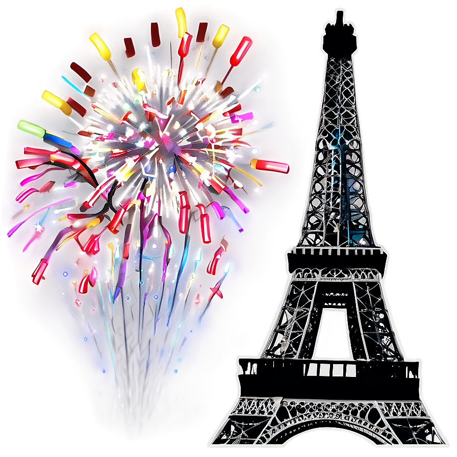 Eiffel Tower Fireworks Celebration Png 95 PNG Image