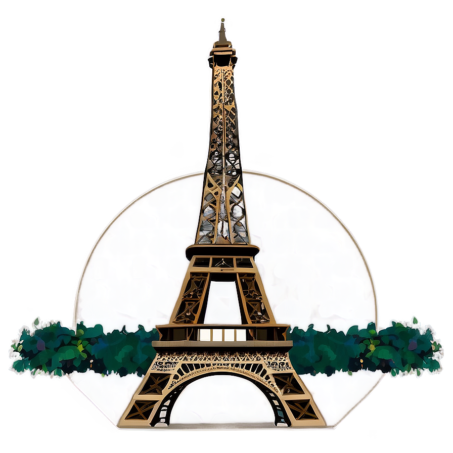 Eiffel Tower Foggy Morning Png Ipl68 PNG Image